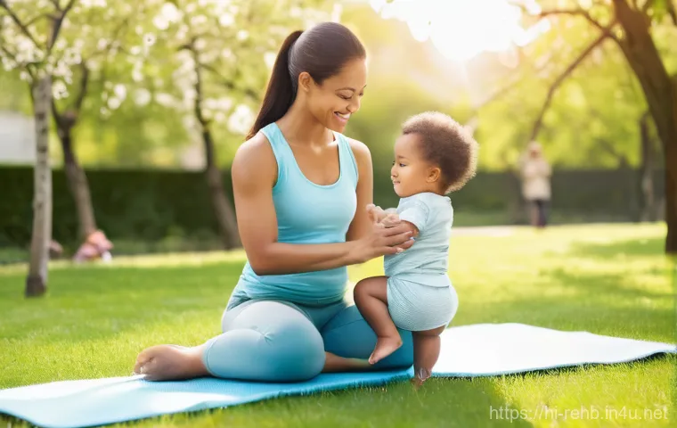 재활의학과 상담 후기 - **Prompt:** A focused female patient, in her mid-30s, dressed in contemporary, modest athletic wear ...